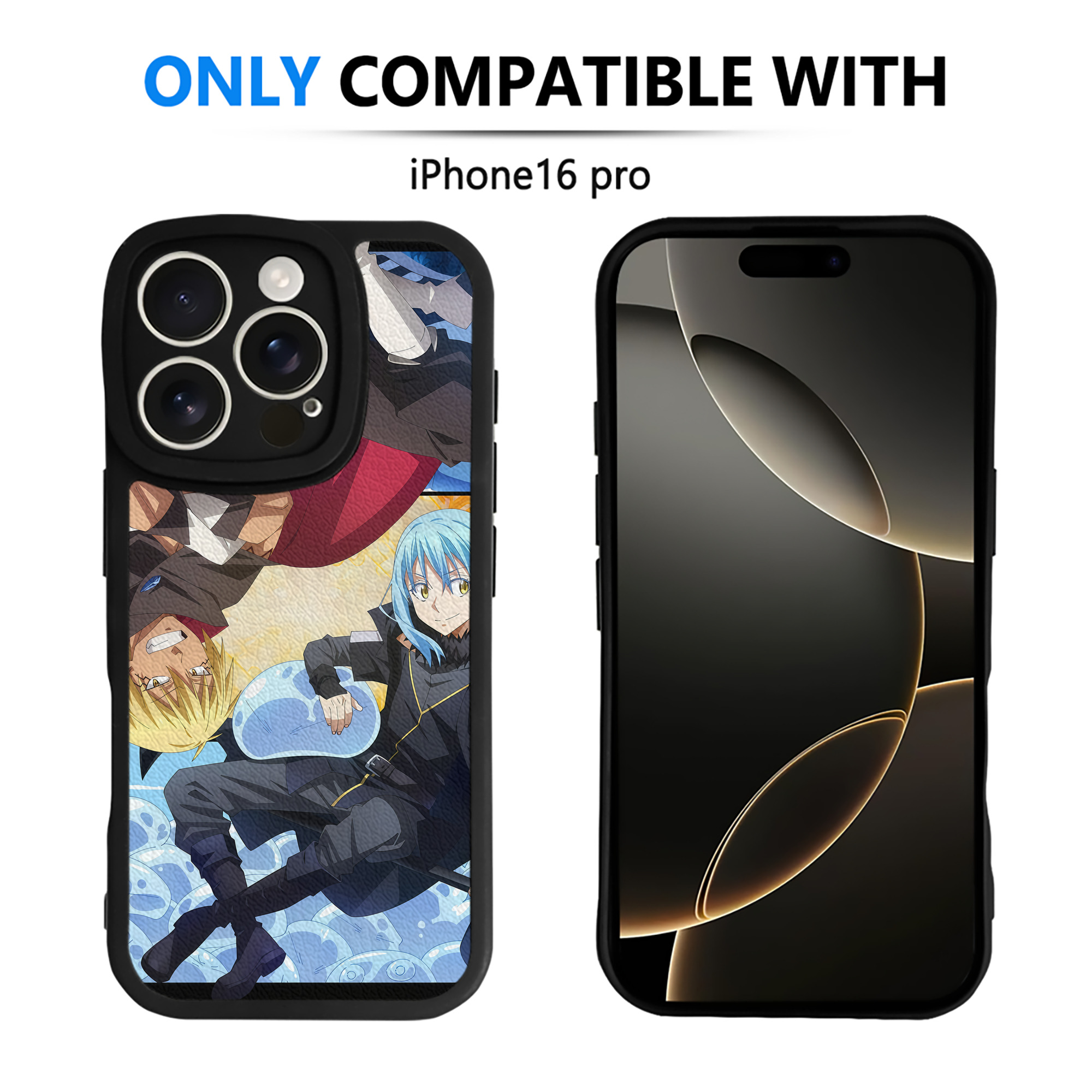 （画像用） 転スラ Regarding Reincarnated to Slime 【iPhone 16シリーズ対応】シリコンスマホケース（レザー調） 材質：シリコン